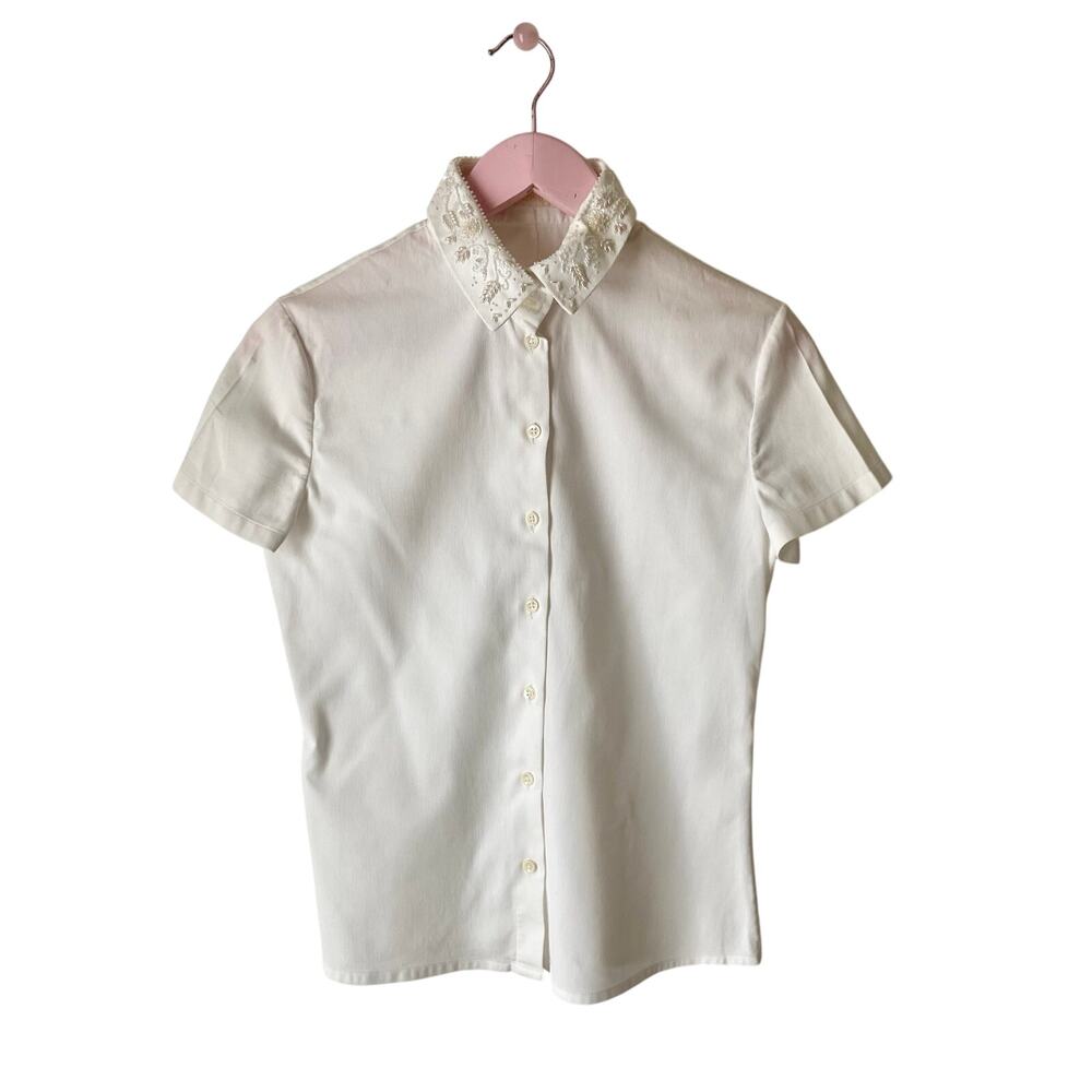 Valentino Vintage White Short Sleeve Shirt